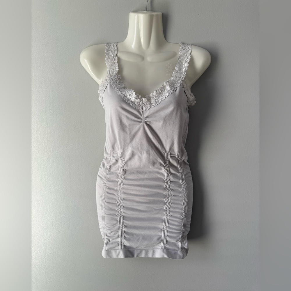 Kismet Lace Strap Ruched Tank Tops